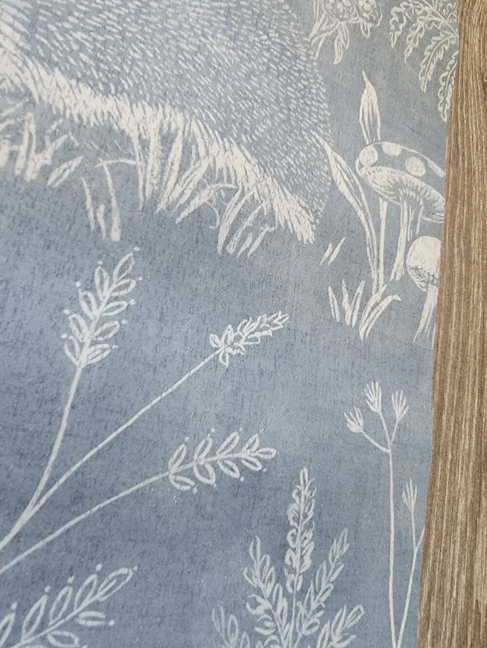Wallpaper Woodland Blue Toile Animals